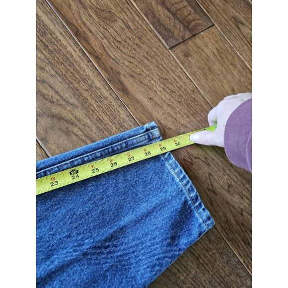 L.L Bean Blue Original Fit/Relaxed Denim Jeans Size 14 R 90's Mom Elastic Waist - Picture 5 of 8